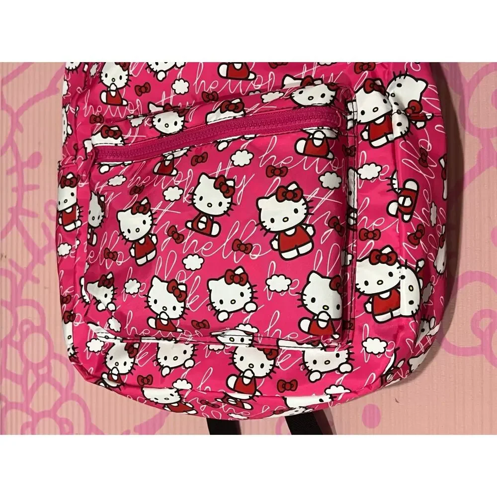 NWT❤️Hello Kitty large pink logo Backpack